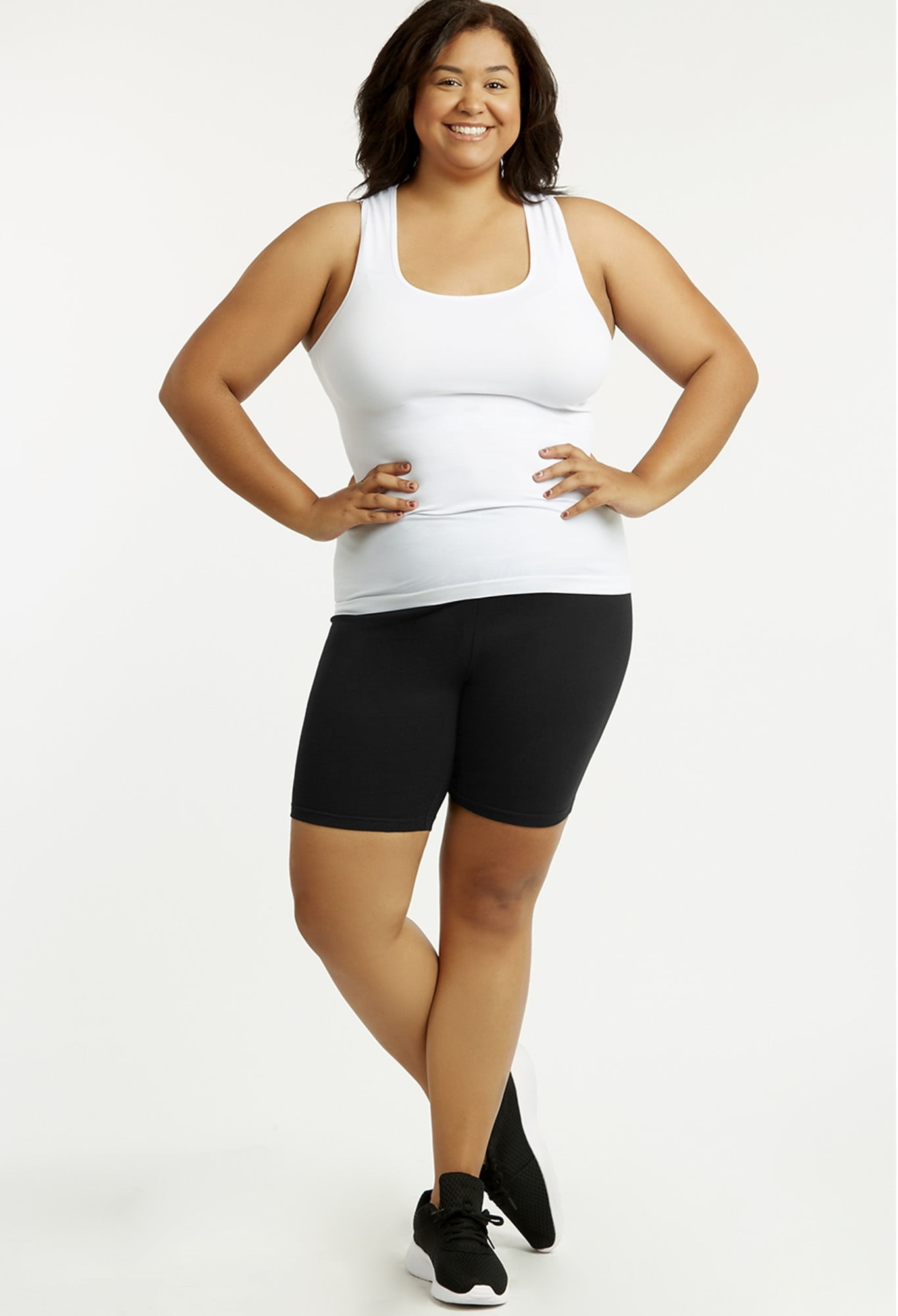 HDE Women Plus Size Workout Dress Built in Shorts & Bra Athletic Dress  Black 16 