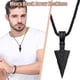 thumbnail image 4 of Collar largo de metal con forma de triángulo para hombre, colgante negro, cadena de joyería, fiesta de Hip Hop, 4 of 4