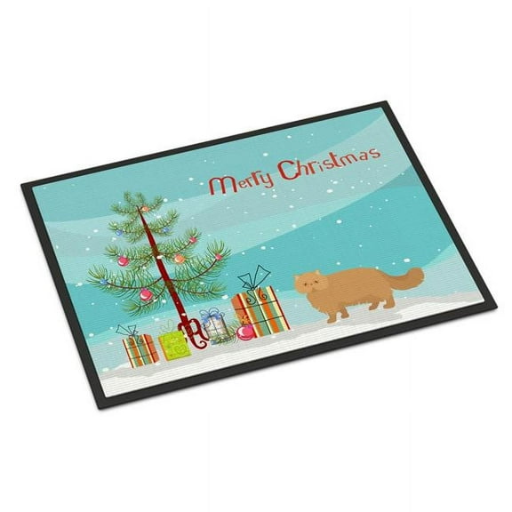 Carolines Treasures CK4678MAT 18 x 27 in. Persian Modern Cat Merry Christmas Indoor or Outdoor Mat