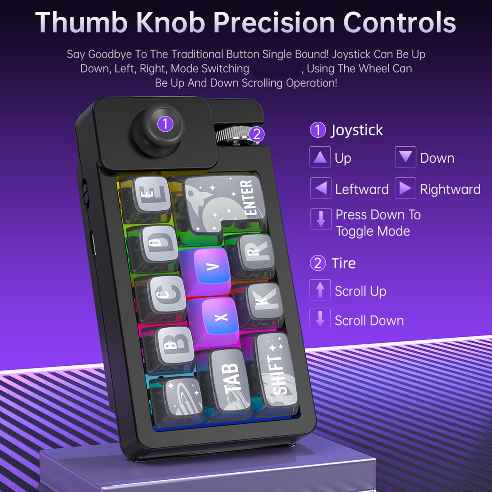 Programmable Wireless Gaming Keyboard Three Mode Connection 2.4Ghz Corded Color Lighting Detachable Keycaps