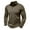 Army Green, variant on Dagugfen Work Tops for Men Long Sleeve Button Lapel V Neck Slim Comfy Casual Office Tee Shirts Fall