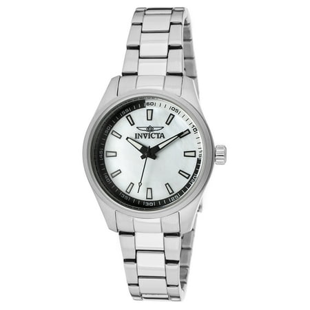 Invicta 12830 Women's Specialty Silver-Tone Ss White Mop Dial Watch