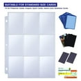 thumbnail image 2 of JIEMUCES 30 Pcs 9 Pocket Card Sleeves Trading Card Binder Holder Clear Plastic Game Card Album Storage Pages for Game Celebrity Collection Cards Idol Photos, 2 of 7