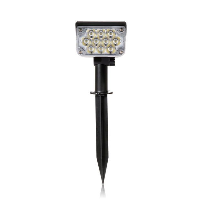 Inteprter Luz LED Solar para jardín al aire libre, resistente a la intemperie, foco cálido, 3000-6000K, lámpara brillante inalámbrica, iluminación de Iluminación y accesorios Inteprter HA059713-01B
