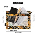thumbnail image 3 of Ckdifva Yellow Black Blocks Pencil Pouch 3 Ring Zipper Pencil Case Binder Pockets Clear Top Cosmetic Bag 2 Pack, 3 of 6