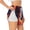 White, variant on Red And Blue Fire Wolf Printed 2 in 1 Women's Workout Shorts for Athletic Gym Running Shorts with Phone Pockets-XX-Large