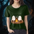 thumbnail image 2 of Godom Halloween Party Shirt Woman Halloween Tshirt Pumpkin Print Tees Casual Vacation Short Sleeve Tops, 2 of 5