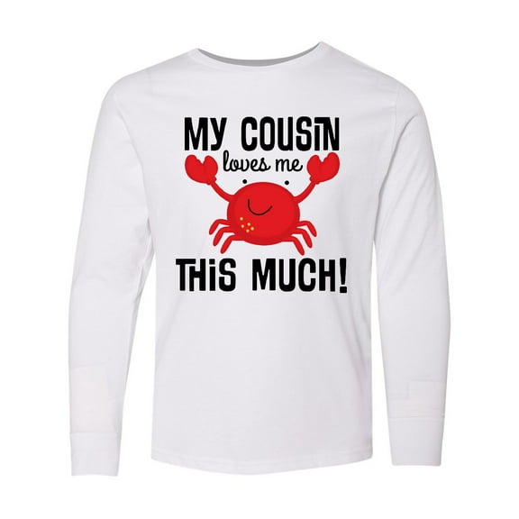 Inktastic My Cousin Loves Me Boys Long Sleeve Youth T-Shirt