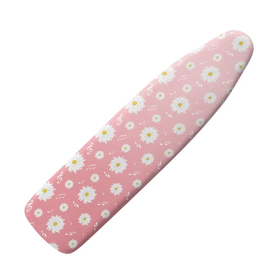 HELLHERO High Temperature Ironing Board Covers Polyester with Easy Change Elastic Border Easy Install with Easy Cleaning Daisy & Musical Notes Pattern