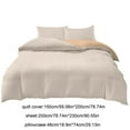 thumbnail image 3 of Taicans Washed Cotton Duvet Cover Set - Petal Pink Minimalist Cotton Duvet Cover Linen Feel Duvet Cover for All Seasons - Plain Simple Bedding,Includes 1 Bed Sheets 1 Duvet Cover & 2 Pillowcase, 3 of 5