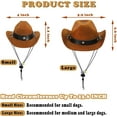 thumbnail image 4 of Dalrosia Dogs Cat Pet Cowboy Costume Cowboy Hat with Bandana Set for Halloween, Christmas, Holiday, Party, Cosplay, 4 of 7