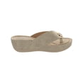 thumbnail image 2 of Good Choice Womens Dafni Wedge Slip On Platforms Gold 7 Medium (B,M), 2 of 3