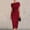 Wine, variant on NTACZA Flowy Dresses for Women Wedding Guest Dresses Formal Dressy Midi Asymmetrical Neckline Off the Shoulder Ruched Waist Black L