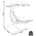thumbnail image 2 of Sunnydaze Chaise Longue Flottante Suspendue d'Extérieur avec Auvent Parasol et Support, Rouge, Lot de 2, 2 of 8