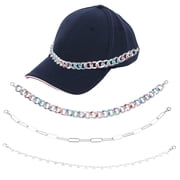 1 Set 3 Styles Iron Hat Chain with Lobster Claw Clasp Platinum 280~290mm 3pcs/set DIY