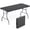 Black, variant on Furnibear 5ft Folding Table Portable Plastic Foldable Table Heavy Duty Rectangular 5 Foot Folding Table for Indoor Outdoor Events, White