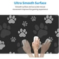 thumbnail image 6 of Gray and Black Cat Paw Gaming Mouse Pad Large Mouse Pad (31.5x11.8 Inch) Non-Slip Rubber Base Large Desk Mat Desk Protector for Home Office Gaming Work, 6 of 6
