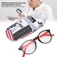 thumbnail image 5 of Gafas de lectura elegantes, bisagras de resorte, lentes de presbicia portátiles, para hombres y mujeres, +3,50 negro y rojo, 5 of 8