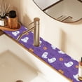 thumbnail image 2 of Yayeee Faucet Mat for Kitchen Sink 30" Diatomite Long Splash Guard Pad, Halloween Purple Ghosts, 2 Pack, 2 of 7