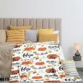 thumbnail image 5 of Pumpkin Blanket Fall Home Decor Throw Thanksgiving Soft Fall Blanket Polyester Fiber Cozy Lightweight Fuzzy Autumn for Couch Bed Sofa Decor, 60 x 50 Inch (Pumpkins), 5 of 6