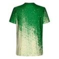 thumbnail image 3 of WREESH Men's Short Sleeve Round Neck T-Shirts Casual Print Summer Fitness Tops Green, 3 of 5