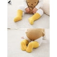 thumbnail image 4 of PULLIMORE 2 Pairs Baby Girls Socks Fleece Lined Anti Slip Crew Sock for Newborn Baby Infant Toddler Kids (1-3 Years, Yellow), 4 of 7