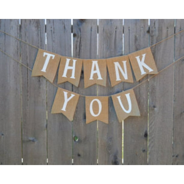 Burlap Banner 'Thank You'