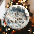 thumbnail image 4 of Round Acrylic Christmas Decorations Reindeer Hanging Sign Festive Wall Decorations, 4 of 6