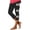 Black, variant on Staron Women's Printed Leggings Easter Pattern Yoga Pants Capri Stretchy Elastic Casual Sporty Workout Lounge Pants, White 3XL