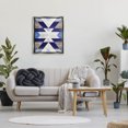 thumbnail image 2 of Blue Rustic Aztec Pattern Abstract Graphic Art Luster Gray Framed Art Print Wall Art, 2 of 6