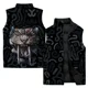 thumbnail image 2 of Chaleco de algodón informal de invierno para hombre, ropa, chaquetas, chaleco con estampado de tigre y lobo dientes de sable, chalecos resistentes al viento y al frío para hombre, abrigos para hombre, 2 of 5