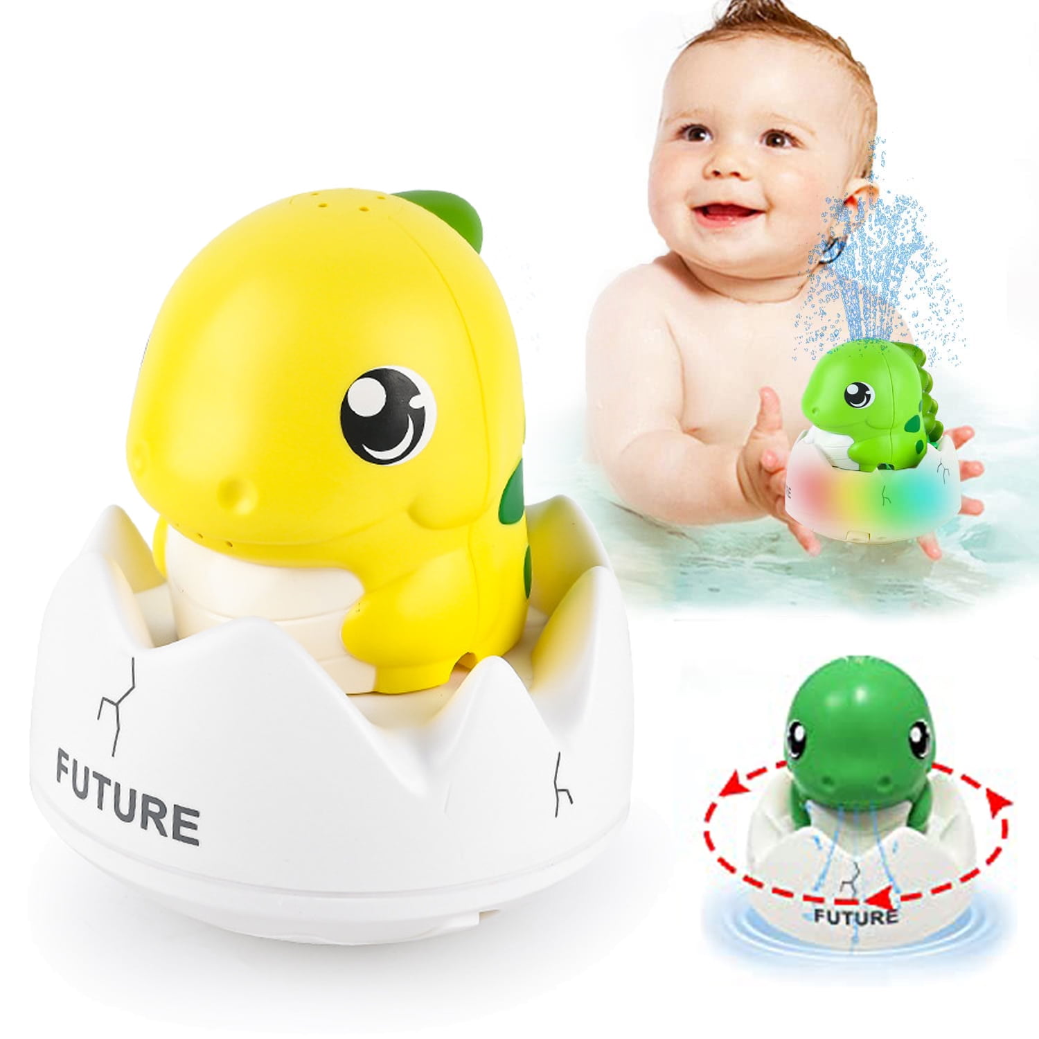 Bath Toys, Spray Water Bathtub Toy for Baby, Automatic Sprinkler and ...