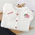 thumbnail image 4 of Coerni Toddler Girls Button Down Shirt Long Sleeve Collared Neck Summer Top Baby Casual Blouse Embroidered Fashion Clothes, 4 of 5