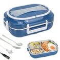 thumbnail image 1 of Wzzjkit Three Compartments Leakage Proof Heating Electrical Lunch Box Plug in Heat Preservation Two in One Lunch Box, 1 of 6