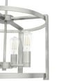 thumbnail image 4 of Hunter - Astwood 4-light Brushed Nickel, Medium Size Chandelier, Dimmable, Caged Style, Drum Shaped, for Bedrooms, Dining, Living Rooms - 19134, 4 of 9