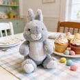 thumbnail image 4 of ToyKingdee Realistic Sitting Bunny Plush Stuffed Animal with Weighted Base for Seasonal Home Display, 4 of 6