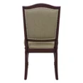 thumbnail image 3 of Dark Cherry Finish Dining Chairs Set of 2 Fabric Upholstery Traditional Dining Furniture, 3 of 3