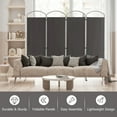 thumbnail image 4 of Costway 4 Panels Folding Room Divider 6 Ft Tall Fabric Privacy Screen Grey, 4 of 10
