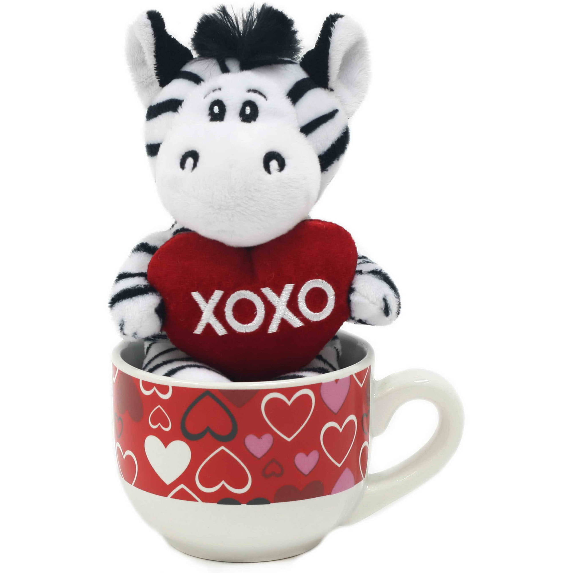 Valentine S Day Plush Animal In Mug Gift Set Walmart Com Walmart Com