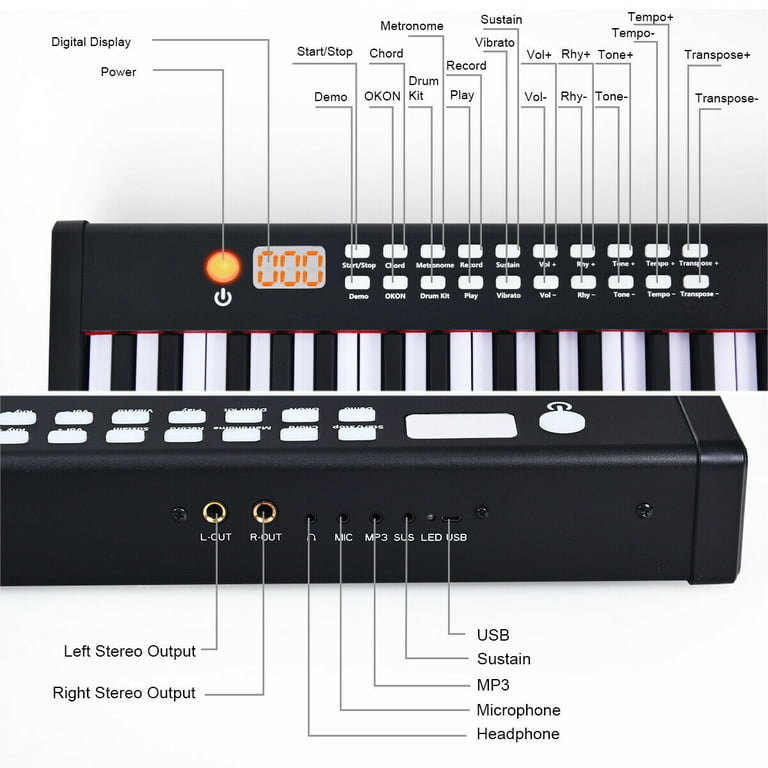 Costzon 88-Key Weighted Piano Keyboard Full Size, Portable Midi Keyboa –  costzon