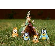 Bluey Family Figure 4-Pack, with Mum Dad Bingo Bluey, Toys for Kids 3-6 Years