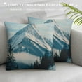thumbnail image 3 of Orinice Mountain Trees Sky Graphic Decorative Cushion Throw Pillow Cover for Home Couch Living Room Sofa, Cotton Linen Pillowcase 1PC 12x12in, 3 of 5