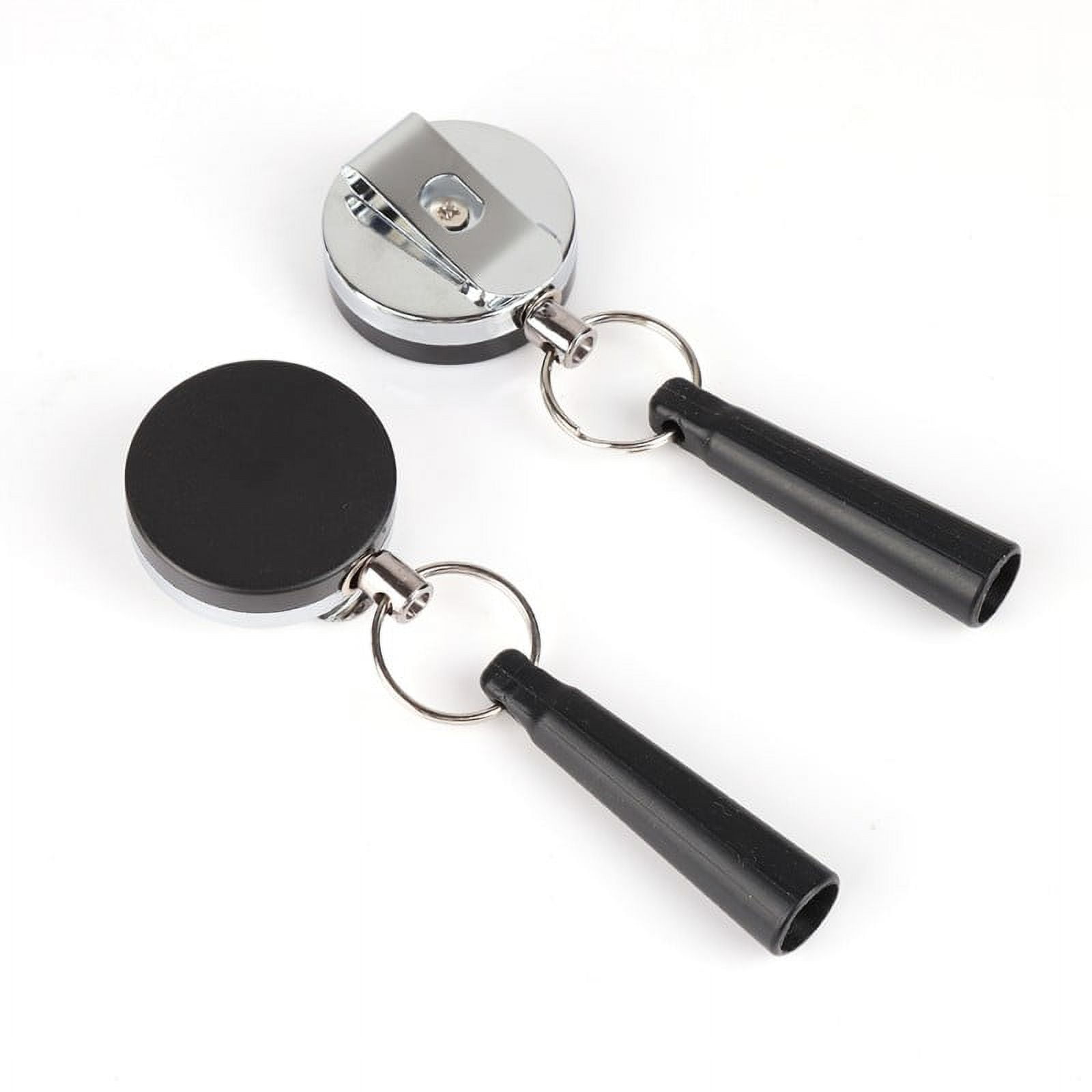 Sonbest Anti Lost Rope Key Ring with Pen Pencil Holder Key Chain Recoil  Sporty Retractable Alarm Key Ring Yoyo Ski Pass ID Card Holder 