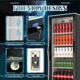 thumbnail image 5 of Chingoo 22'' Merchandiser Refrigerator with Glass Door, 8 Cu.ft Commercial Display Refrigerator with Adjustable Shelves Black, 5 of 9
