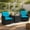 Turquoise, variant on Demi Bonn 3 Pieces Rattan Patio Furniture Set with Washable Cushion, Conversation Armchairs for Garden Poolside Balcony, Turquoise