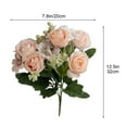 thumbnail image 3 of Luxcidy Artificial Silk Rose Fake Flowers Wedding Flowers Bouquets, for DIY Bridal Wedding Shower Decorations Fake Floral Arrangements(Champagne), 3 of 7