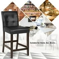 thumbnail image 6 of Gymax Set of 4 Bar Stools 25inch Counter Height Barstool Pub Chair Rubber Wood Black, 6 of 10