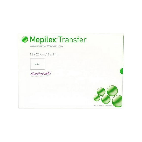 Mepilex Transfer Dressing - 6 Inches x 8 Inches, 5 Count