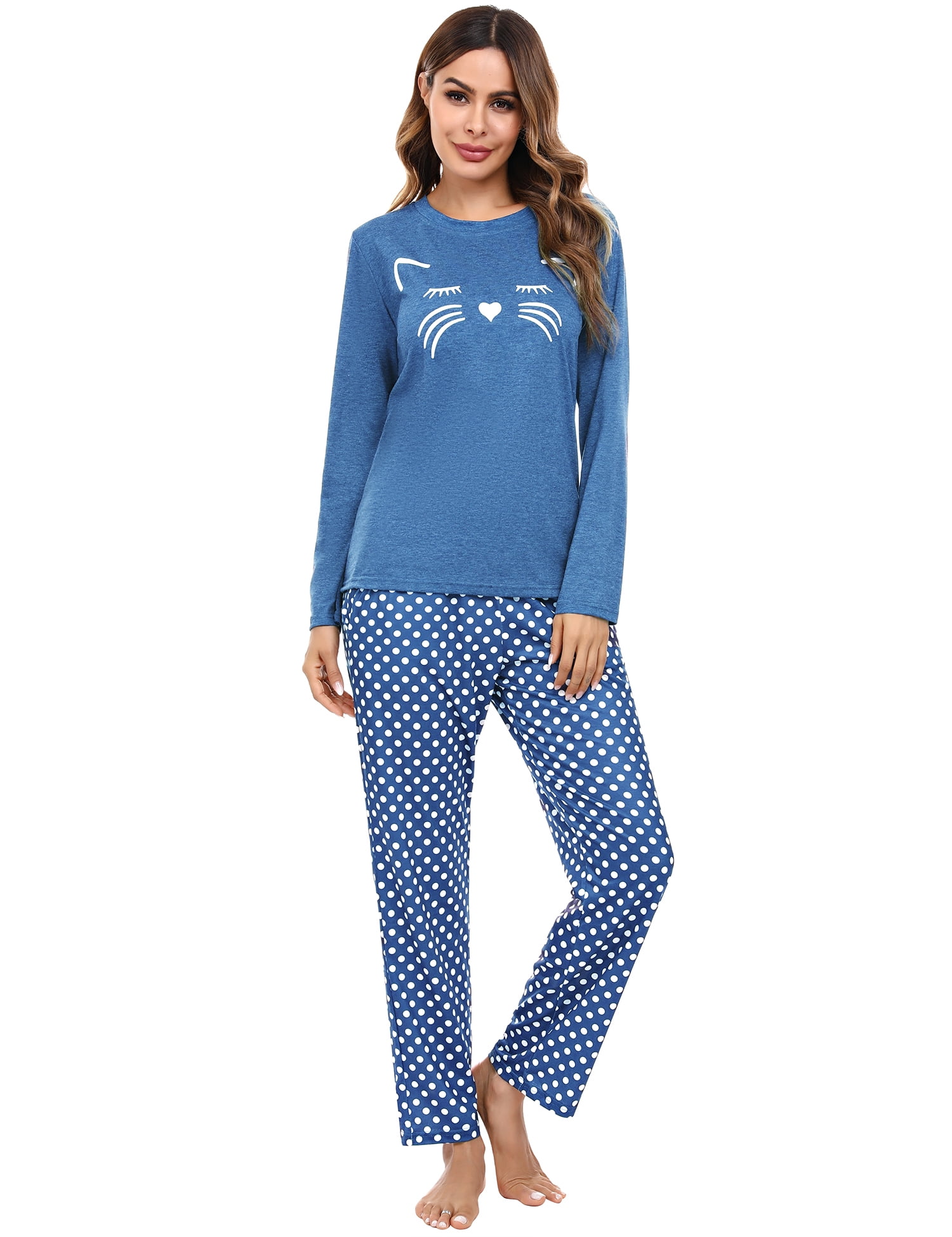 cotton long sleeve pajama set