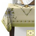 thumbnail image 3 of Summer Bee Rectangle/Square/Round Waterproof Tablecloths 60x102 inch White Spring Floral Botanical Green Polyester Table Cloth Table Cover Tabletop Decorations for Wedding Party Dinner, 3 of 6